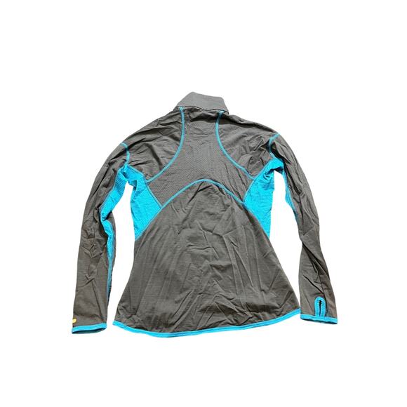 Icebreaker merino wool gray blue quarter zip performance shirt long sleeve XS - Picture 6 of 8